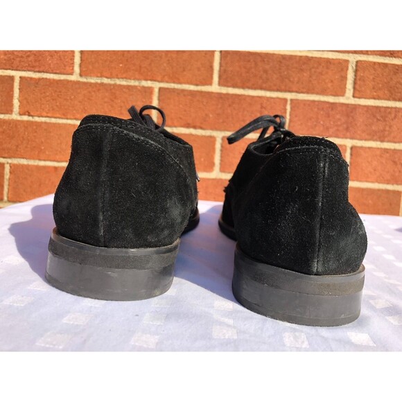 J.D. Fisk Black Suede lace up men shoes US Size 10 M - Picture 7 of 12
